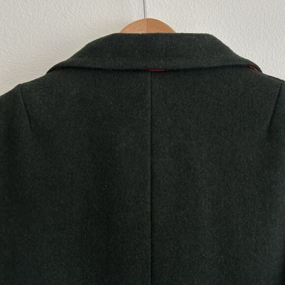 VTG Dark Green Wool Schoolboy Blazer Coat Womens XS/S Preppy Acadamia Holiday - Picture 7 of 16